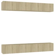 Meblościanki - vidaXL Szafki telewizyjne 4 szt. dąb sonoma 100x30x30 cm płyta 3078956 - miniaturka - grafika 1
