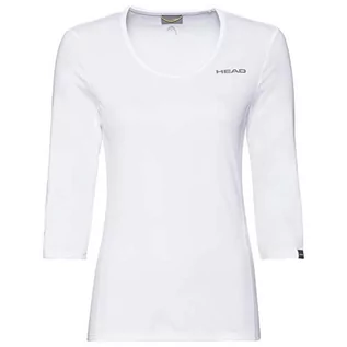 Koszulki i topy damskie - Head Club Tech koszulka damska 3/4 W T biały biały XX-L 814359-WH XXL - grafika 1