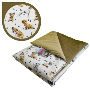Kocyk Dziecięcy 75x100 Letni Pieski Białe/Beż Bawełna/Velvet Polski Producent - Koce i narzuty dla dzieci Kocyk Dziecięcy 75x100 Letni Pieski Białe/Beż Bawełna/Velvet Polski Producent - Koce i narzuty dla dzieci - miniaturka - grafika 1