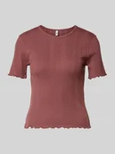 Koszulki i topy damskie - T-shirt o kroju slim fit z mieszanki bawełny model 'TENNA' - miniaturka - grafika 1