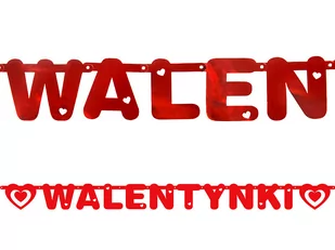 Party Deco Banner walentynkowy Walentynki 1,6 m, GRL5 - Dekoracje sali - miniaturka - grafika 1