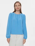 Bluzki damskie - Vero Moda Bluzka 10302546 Niebieski Regular Fit - miniaturka - grafika 1