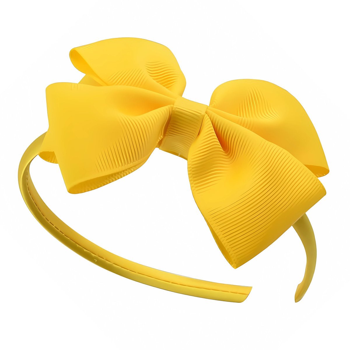 Opaska do Włosów Żółta na Głowę z Kokardą dla Dziewczynki Lekka