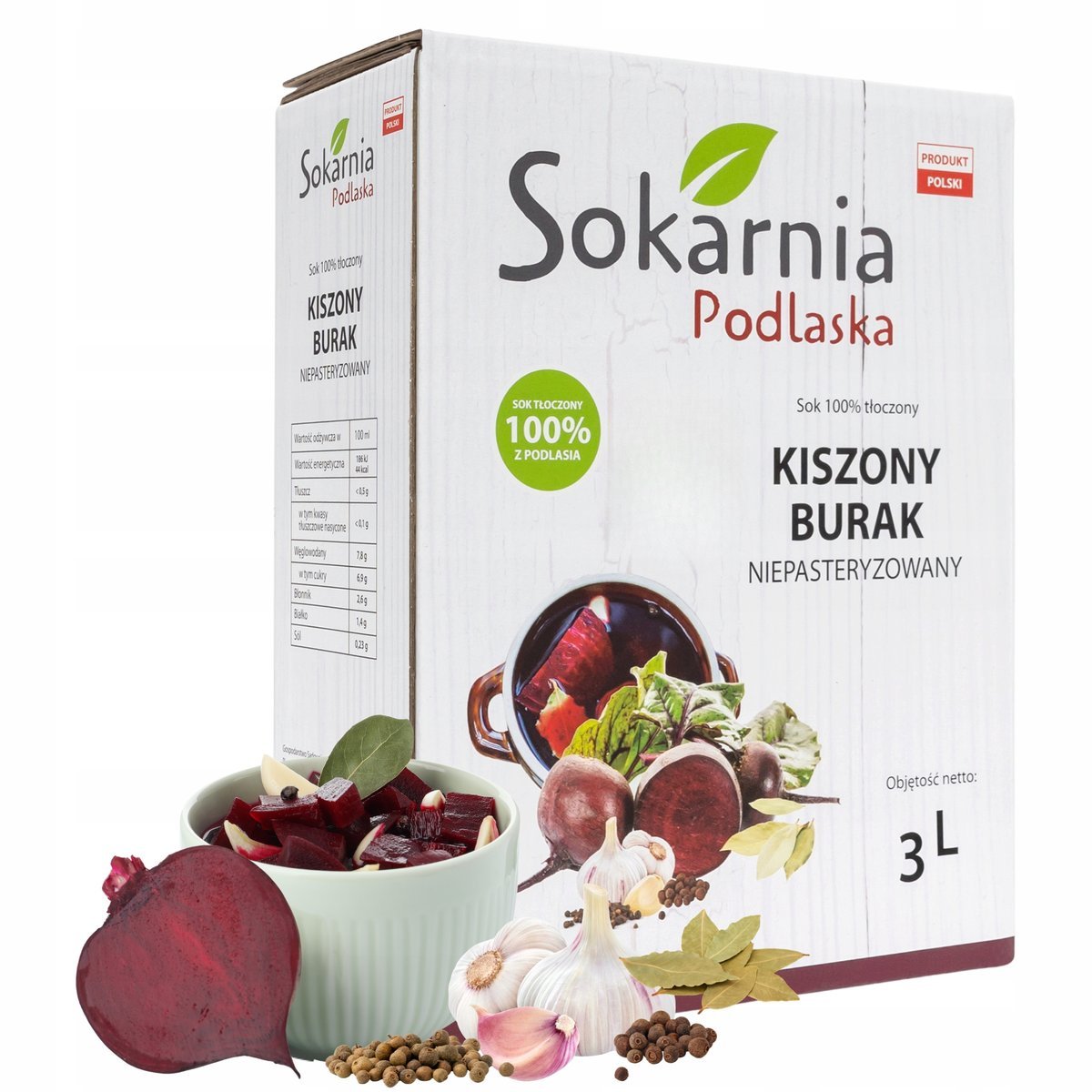 SOK Z KISZONEGO BURAKA 3l Zakwas Źródło Witamin Przeciwutleniaczy Zdrowy