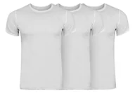 Koszulki męskie - CALVIN  KLEIN TRZYPAK 3 PARY KOSZULKA T-SHIRT S/S CREW NECK 3PK WHITE NB4011E 100 - Rozmiar: L - miniaturka - grafika 1