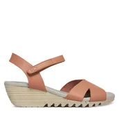 Sandały damskie - Sandały Fly London Ollafly P145446 Różowy - miniaturka - grafika 1