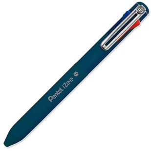 Pentel BXC470-DC 4-kolorowy długopis iZee, wybór kolorów (czarny/czerwony/niebieski/zielony) z bocznymi przyciskami w kolorze wkładu, grubość linii 0,5 mm, możliwość napełniania, 1 sztuka - Długopisy - miniaturka - grafika 1