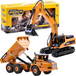 Zestaw metalowa koparka + wywrotka modele ZA3910 - Samochody i pojazdy dla dzieci - miniaturka - grafika 1