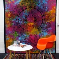 Narzuty - vidaXL Bawełniana narzuta - Peaceful Buddha - miniaturka - grafika 1