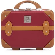 Walizki - Kuferek SEMI LINE T5840-1 Vintage 23 cm Bordowo-brązowy - miniaturka - grafika 1