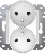 Gniazdka elektryczne - Schneider Electric ASFORA Gniazdo podwójne z/u białe EPH9810221 - miniaturka - grafika 1