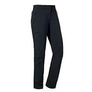 Spodnie damskie - Schöffel Engadin1 spodnie damskie, wytrzymałe na wędrówki, wodoodporne spodnie outdoorowe o sportowym kroju, czarne, 72 12639 - grafika 1