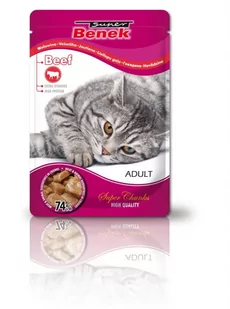 Certech Super Benek SUPER BENEK Adult Saszetka dla kota z kawałkami wołowiny 100g 54511-uniw - Mokra karma dla kotów - miniaturka - grafika 1