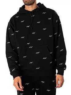 HUGO Męska bluza Dortalezza, czarna 1, XXL, czarny (Black1), XXL - Bluzy męskie - miniaturka - grafika 1