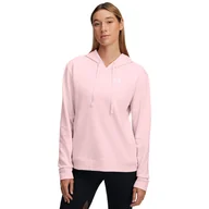 Bluzy damskie - Damska Bluza UNDER ARMOUR UA RIVAL TERRY HOODIE 6005511-647 – Różowy - miniaturka - grafika 1