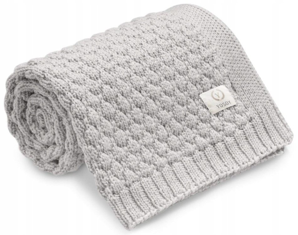 Yosoy Koc dziany 100% merino wool Bubbles krem melanż