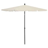 Parasole ogrodowe - vidaXL Parasol ogrodowy na słupku, 210x140 cm, piaskowy 315543 - miniaturka - grafika 1
