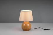 Lampy stojące - Luxor lampa stołowa 1-punktowa beżowa/imitacja ciemnego drewna R50631035 - miniaturka - grafika 1