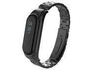 Akcesoria do smartwatchy - Bransoleta Alogy Stainless Steel do Xiaomi Mi Band 5 Czarna - miniaturka - grafika 1