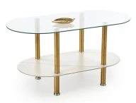 Ławy i stoliki kawowe - Owalna szklana ława w stylu glamour - Arroseta 3X - miniaturka - grafika 1