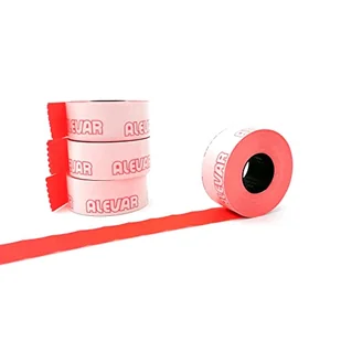 26x16 Prostokątny Pudełko 36 Rolki Etykiety dla Cener, Czerwony Stały Fluo, 1.000 Etykiety na rolkę, łącznie 36.000 Etykiety - Cenówki - miniaturka - grafika 1