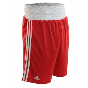 Szorty bokserskie Adidas AIBA Czerwony/Biały - Rozmiar: XL - Rękawice bokserskie - miniaturka - grafika 1