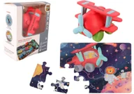 Układanki dla dzieci - Auto puzzle Przygoda drogowa samolot Pro Kids - puzzle - miniaturka - grafika 1