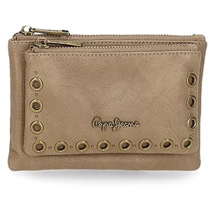 Pepe Jeans Camper Kosmetyczka Beżowa 17 x 9 x 2 cm Sztuczna skóra, beżowa, kosmetyczka, BEŻOWY, Kosmetyczka do torebki - Portfele - miniaturka - grafika 1