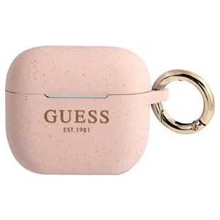 Guess Guess GUA3SGGEP AirPods 3 cover różowy/pink Silicone Glitter GUE1103PNK - Akcesoria do słuchawek - miniaturka - grafika 2