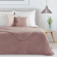 Koce - Koc MIKROFIBRA 150x200 dwustronny puszysty ciepły TEDY róż - miniaturka - grafika 1