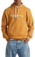 Bluzy męskie - Pepe Jeans Męska bluza z kapturem Nouvel, Żółty (ochra żółty), M - miniaturka - grafika 1