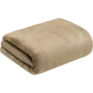 Eurofirany Euro Firany KOC FLANELOWY GINKO1 C. BEŻ 150x200 1210783 - Koce - miniaturka - grafika 1