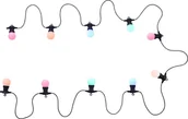 Lampy ogrodowe - Zewnętrzny łańcuch świetlny z żarówkami 4,5m 10 LED 0,3W multikolor - miniaturka - grafika 1