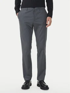 Calvin Klein Chinosy LV04LD613G Szary Slim Fit - Spodnie męskie - miniaturka - grafika 1