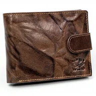 Portfele - Portfel męski klasyczny skórzany brązowy - miniaturka - grafika 1