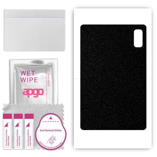 folia naklejka skórka strukturalna na TYŁ do HTC A103 Plus - Czarny Pastel Matowy Chropowaty Baranek - apgo SKINS