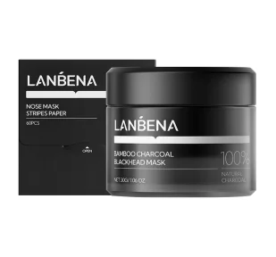 Lanbena Bamboo Charcoal Blackhead Mask oczyszczająca maska węglowa na zaskórniki 30 g - Maseczki do twarzy Lanbena Bamboo Charcoal Blackhead Mask oczyszczająca maska węglowa na zaskórniki 30 g - Maseczki do twarzy - miniaturka - grafika 1