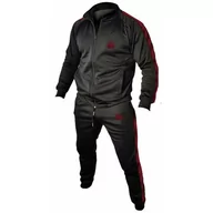 Bluzy sportowe męskie - Dres Sportowy WarHouse Small Logo Komplet Black/Burgundy - miniaturka - grafika 1