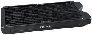 Phobya R27-S240 Radiator, 240 mm Radiator, 18 FPI, Kupferlamellen, 2x G1/4-Zoll-Anschlüsse – schwarz - Chłodzenie wodne - miniaturka - grafika 1