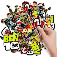 Szkolne artykuły papiernicze - NAKLEJKI ETYKIETY NA ZESZYT NALEPKA Z POSTACIAMI BEN 10 WZORY 6 SZT - miniaturka - grafika 1