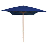 Parasole ogrodowe - vidaXL Parasol ogrodowy na drewnianym słupku, niebieski, 200x300 cm 313761 - miniaturka - grafika 1