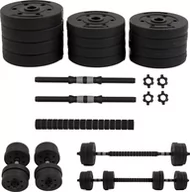 Sztangi - Zipro Sztanga i hantle z zestawem obciążeń bitumicznych 20 kg - miniaturka - grafika 1