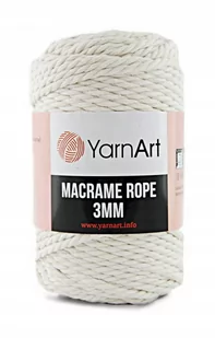 Sznurek YarnArt Macrame Rope 3 mm 752 / naturalny - Półfabrykaty do biżuterii Sznurek YarnArt Macrame Rope 3 mm 752 / naturalny - Półfabrykaty do biżuterii - miniaturka - grafika 1