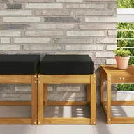 Poduszki ogrodowe - vidaXL vidaXL Poduszka siedzeniowa na zewnątrz Czarny 40 x 40 x 8 cm - miniaturka - grafika 1