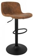 Taborety i hokery - King Home Krzesło barowe STOR PU regulowane brązowe KH.43031 - miniaturka - grafika 1