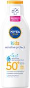 Balsamy i kremy do opalania - NIVEA Sun Kids Sensitive Protect & Play Sun Lotion SPF 50+ 200 ml - miniaturka - grafika 1