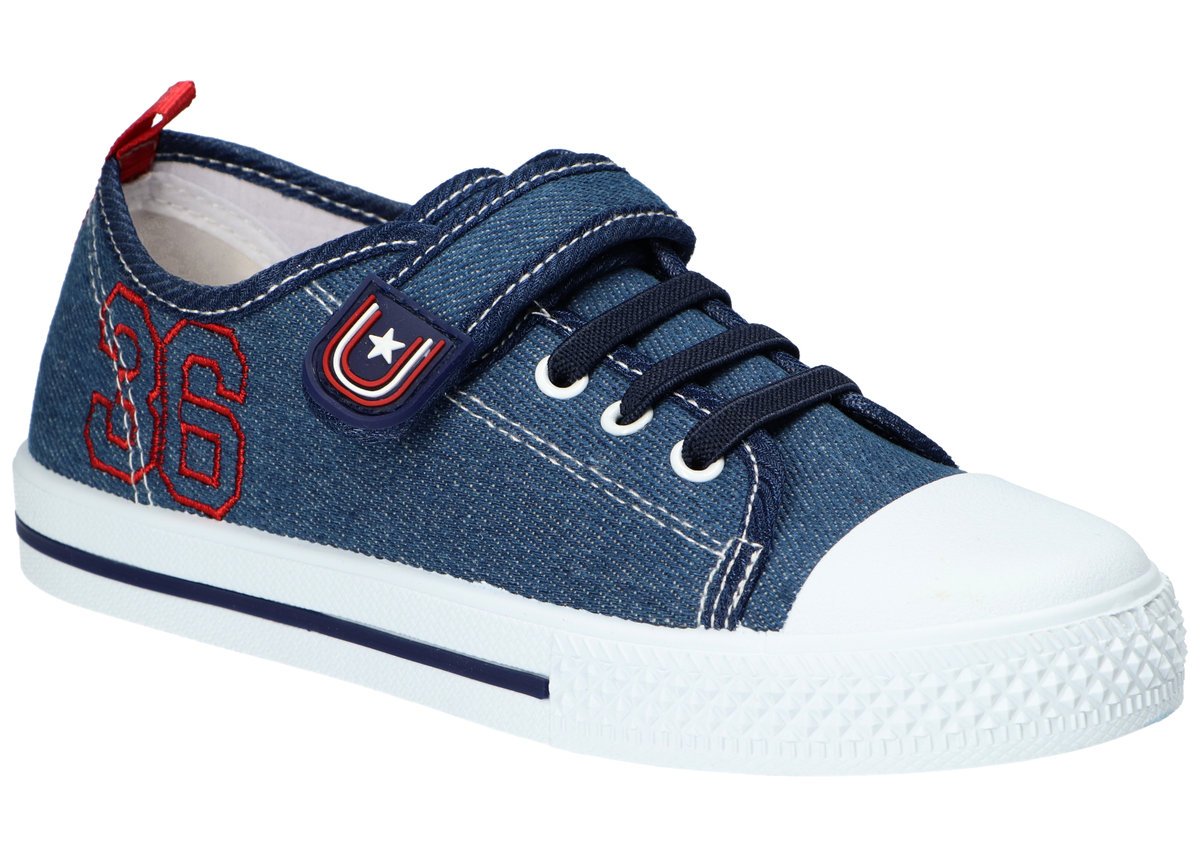 AMERICAN CLUB TEN195 TENISÓWKI TRAMPKI DZIECIĘCE NAVY/RED 33