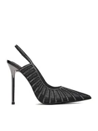 Sandały damskie - Eva Minge Sandały EO-AVA-E373-70H-C183Y1 Czarny - miniaturka - grafika 1