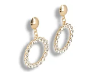 Kolczyki - Klipsy do uszu okrągłe z cyrkonią - miniaturka - grafika 1