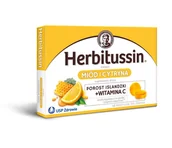 Przeziębienie i grypa - DOMACO Herbitussin sm.miód i cytryna x 12 past - miniaturka - grafika 1